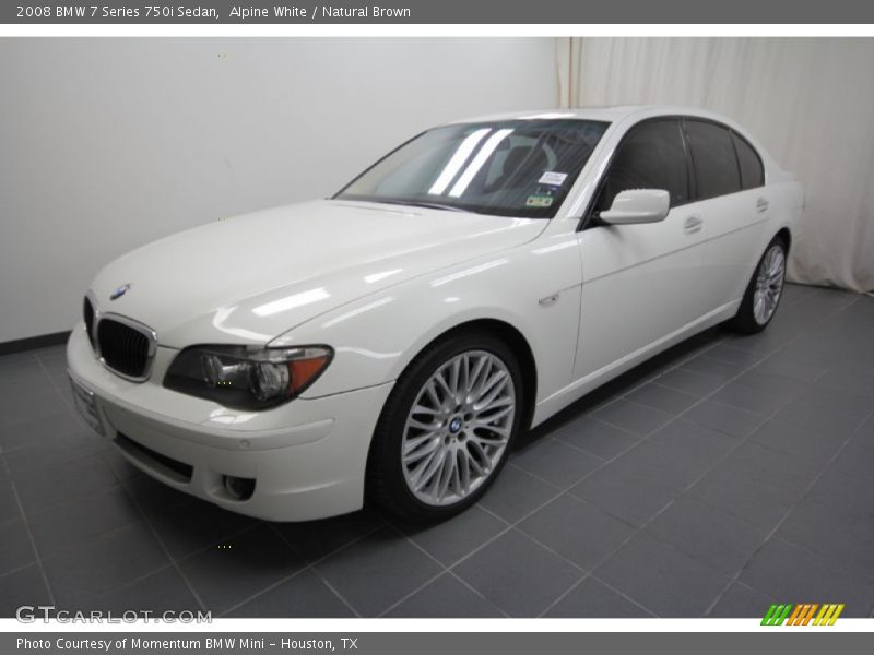 Alpine White / Natural Brown 2008 BMW 7 Series 750i Sedan