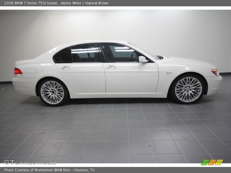 Alpine White / Natural Brown 2008 BMW 7 Series 750i Sedan