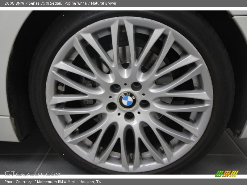 Alpine White / Natural Brown 2008 BMW 7 Series 750i Sedan