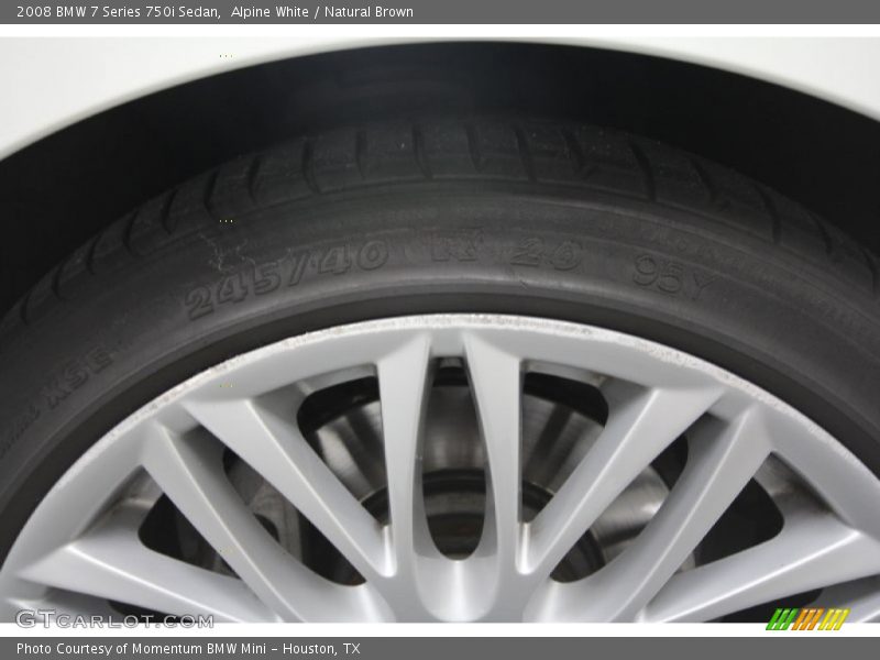 Alpine White / Natural Brown 2008 BMW 7 Series 750i Sedan