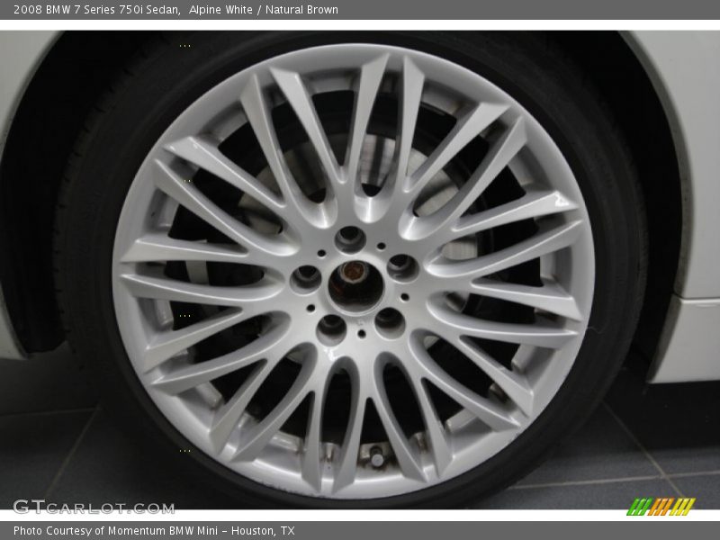 Alpine White / Natural Brown 2008 BMW 7 Series 750i Sedan