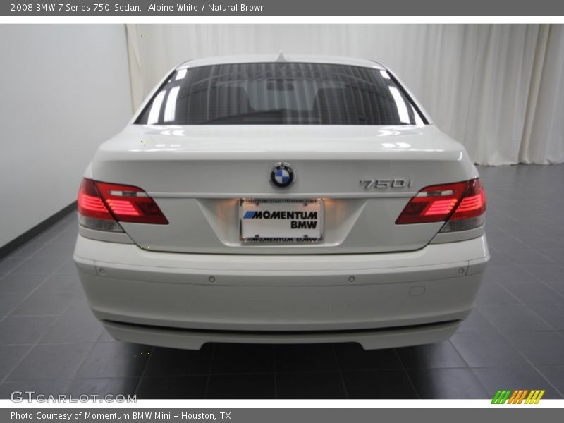 Alpine White / Natural Brown 2008 BMW 7 Series 750i Sedan