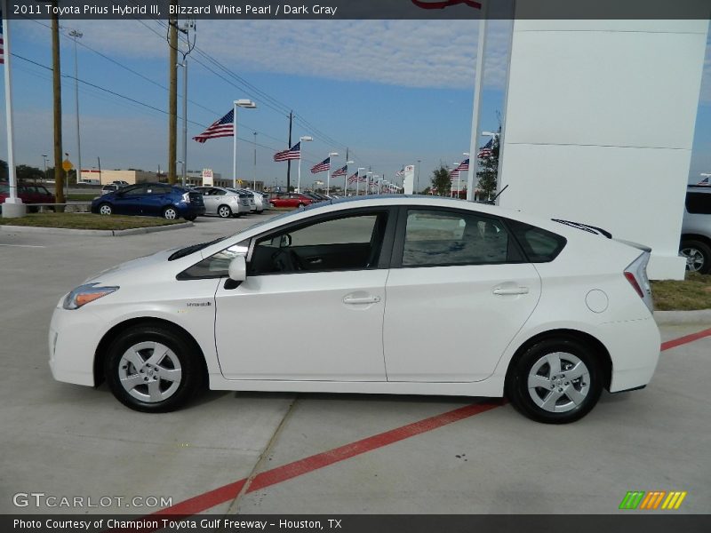 Blizzard White Pearl / Dark Gray 2011 Toyota Prius Hybrid III