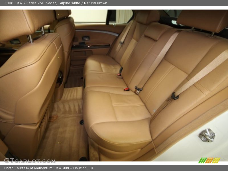 Alpine White / Natural Brown 2008 BMW 7 Series 750i Sedan