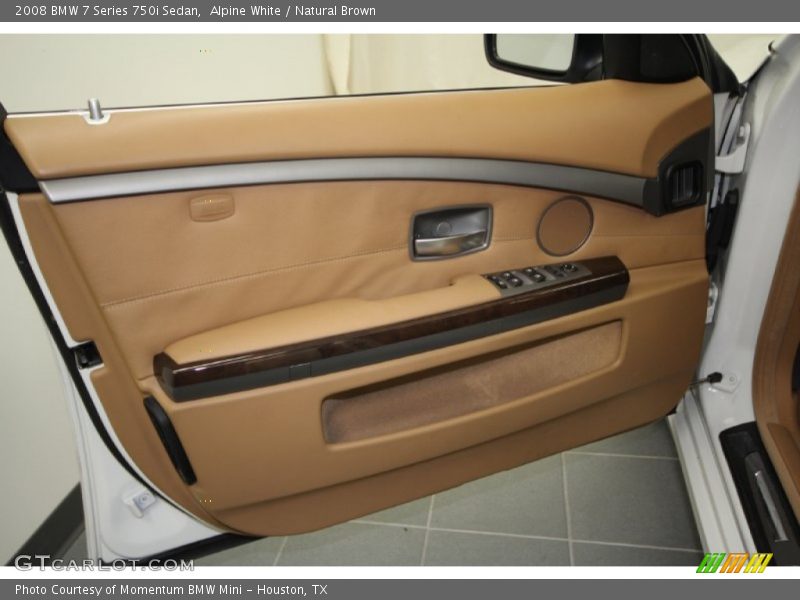 Alpine White / Natural Brown 2008 BMW 7 Series 750i Sedan