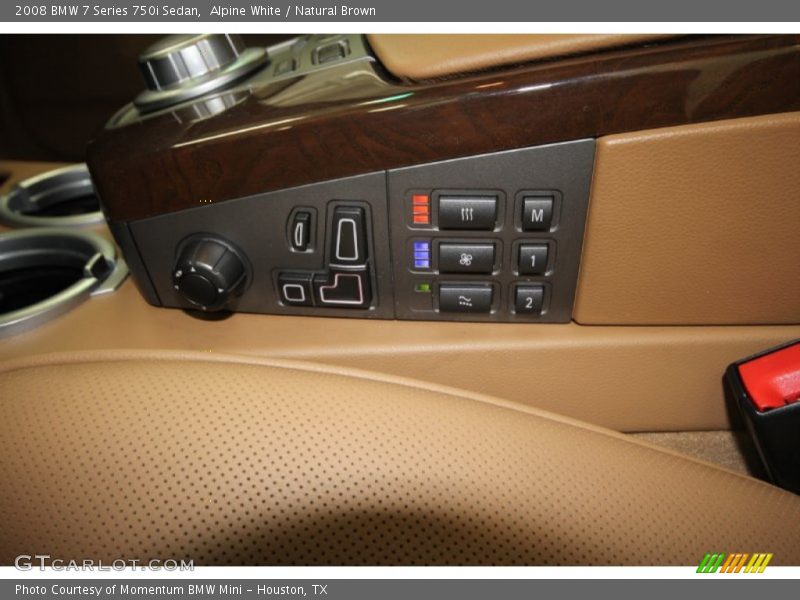 Alpine White / Natural Brown 2008 BMW 7 Series 750i Sedan
