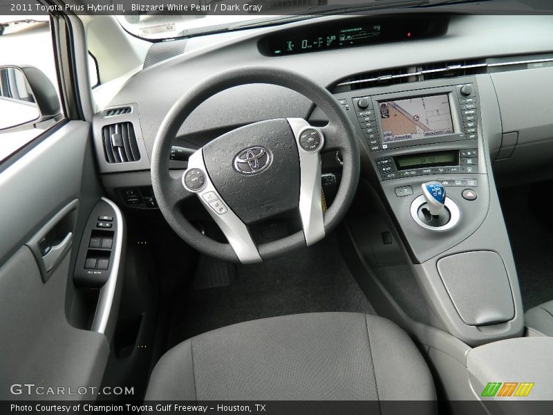 Blizzard White Pearl / Dark Gray 2011 Toyota Prius Hybrid III