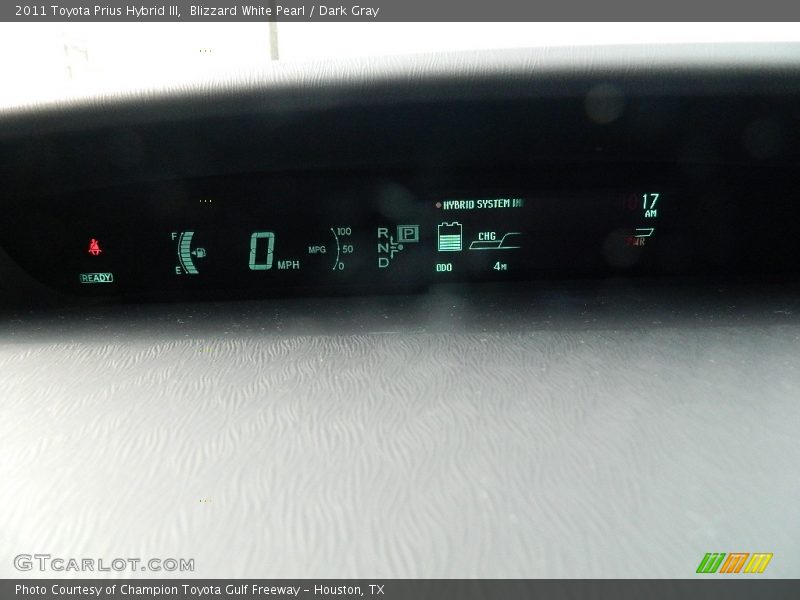 Blizzard White Pearl / Dark Gray 2011 Toyota Prius Hybrid III