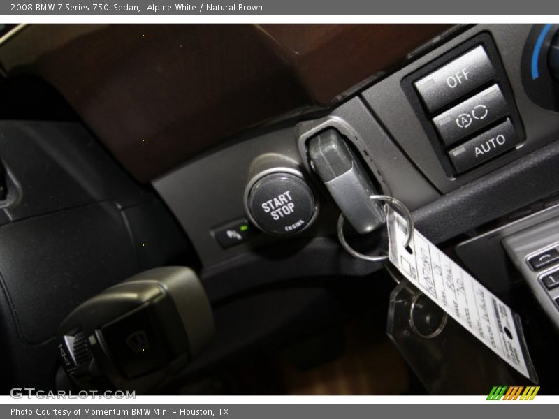 Alpine White / Natural Brown 2008 BMW 7 Series 750i Sedan