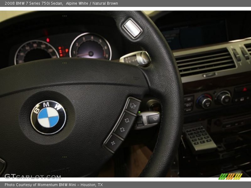 Alpine White / Natural Brown 2008 BMW 7 Series 750i Sedan