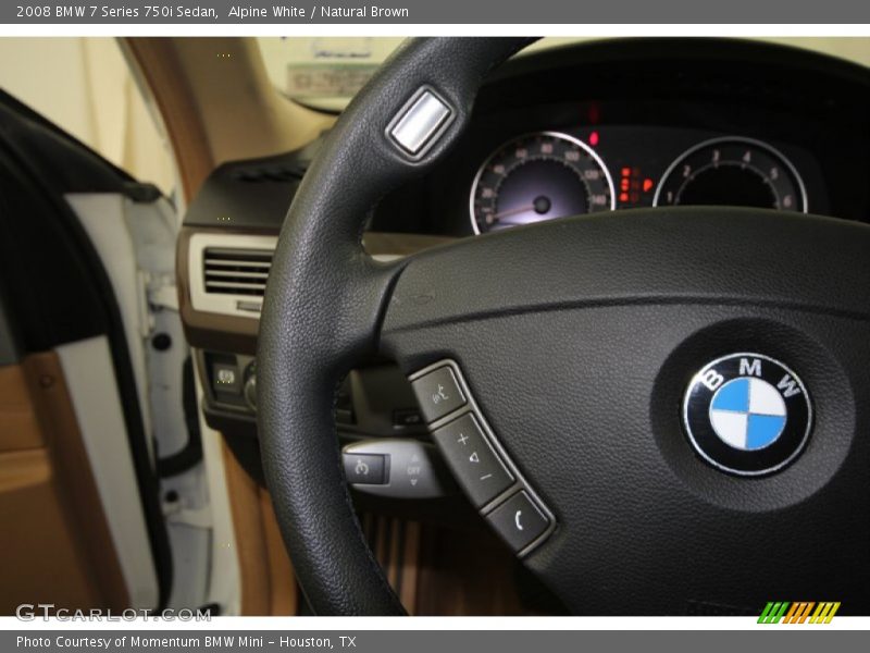 Alpine White / Natural Brown 2008 BMW 7 Series 750i Sedan