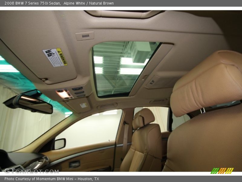 Alpine White / Natural Brown 2008 BMW 7 Series 750i Sedan
