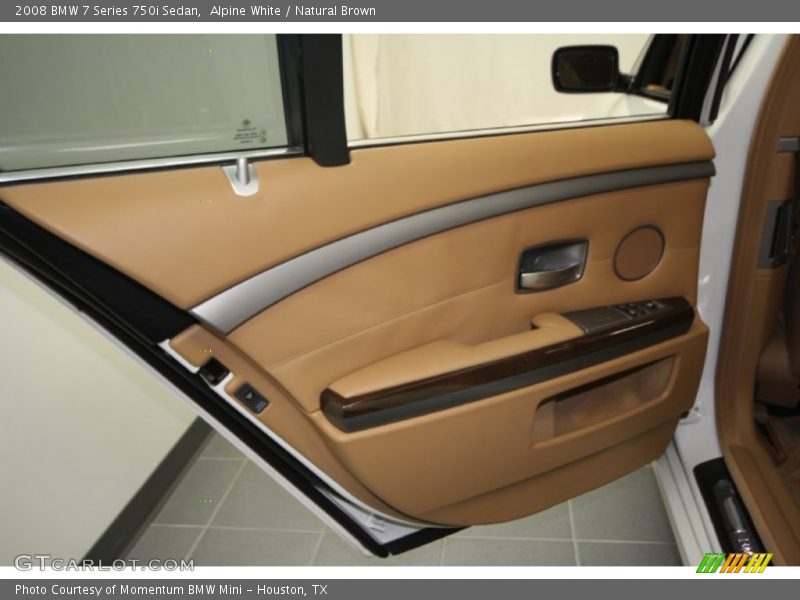 Alpine White / Natural Brown 2008 BMW 7 Series 750i Sedan