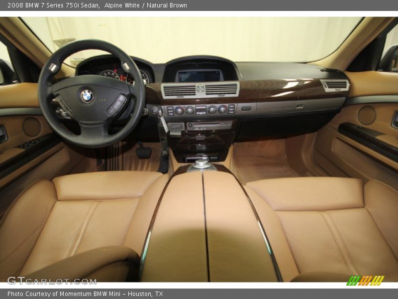 Alpine White / Natural Brown 2008 BMW 7 Series 750i Sedan