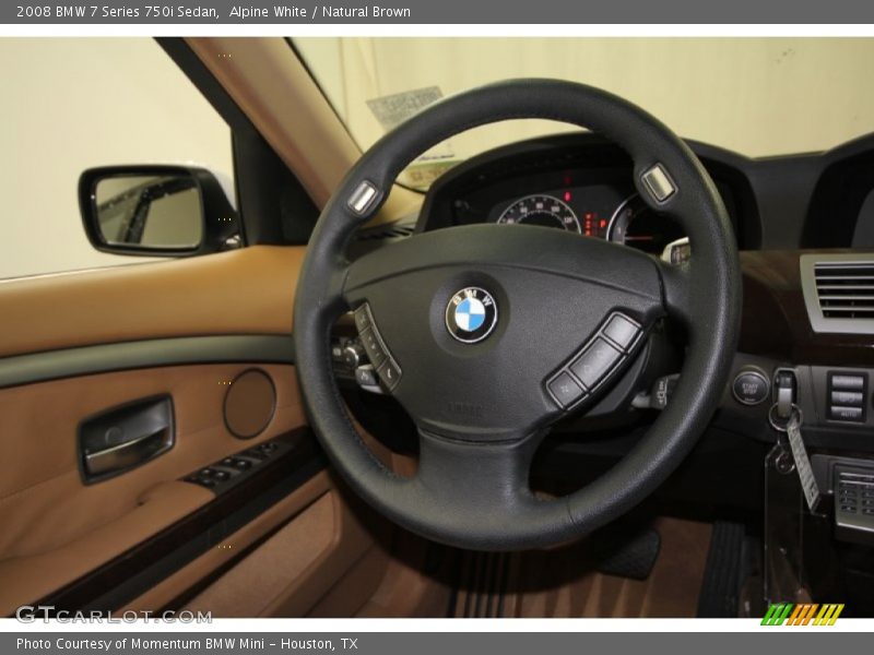 Alpine White / Natural Brown 2008 BMW 7 Series 750i Sedan