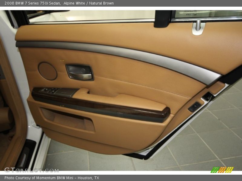 Alpine White / Natural Brown 2008 BMW 7 Series 750i Sedan