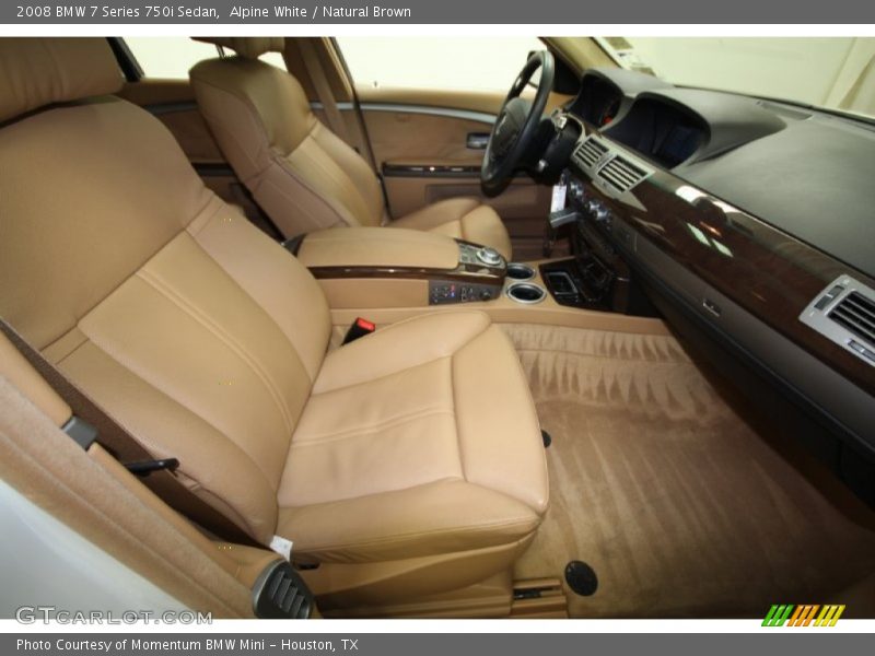 Alpine White / Natural Brown 2008 BMW 7 Series 750i Sedan