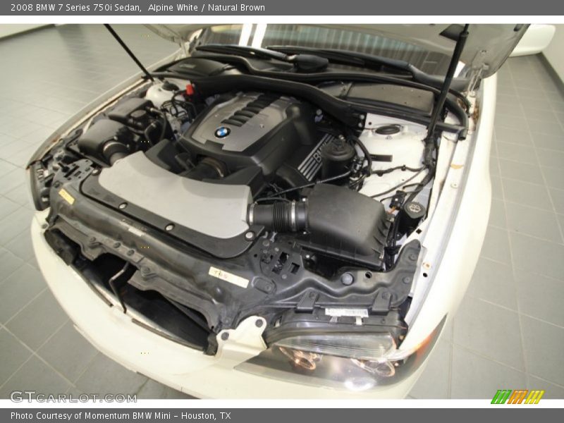 Alpine White / Natural Brown 2008 BMW 7 Series 750i Sedan