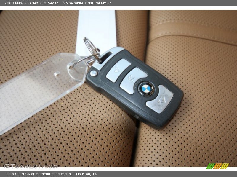 Alpine White / Natural Brown 2008 BMW 7 Series 750i Sedan