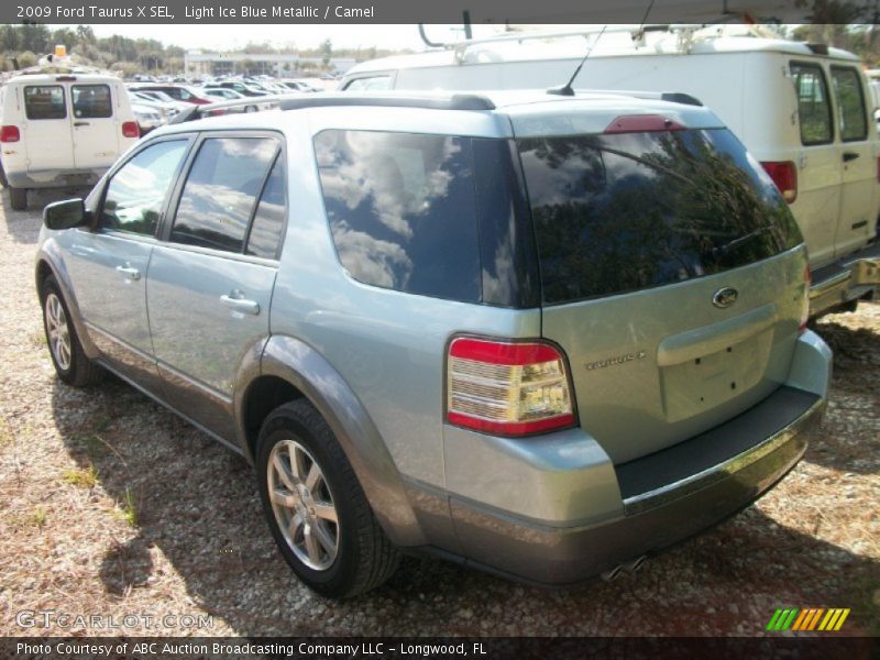 Light Ice Blue Metallic / Camel 2009 Ford Taurus X SEL