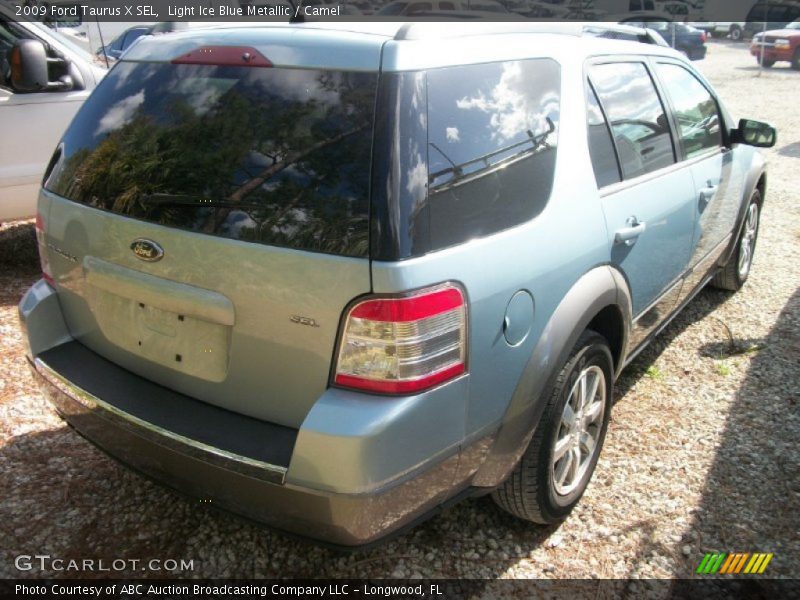 Light Ice Blue Metallic / Camel 2009 Ford Taurus X SEL