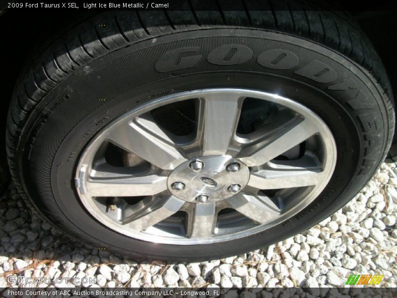 Light Ice Blue Metallic / Camel 2009 Ford Taurus X SEL