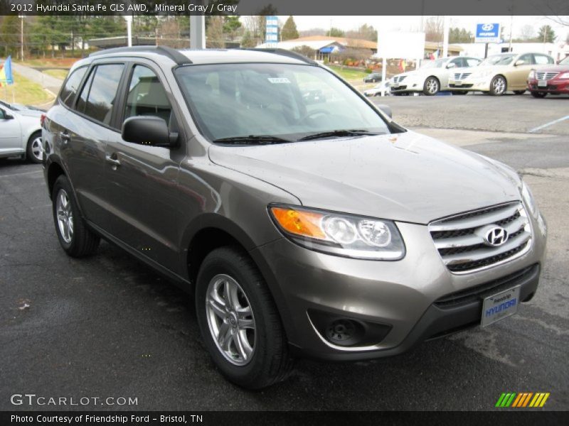 Mineral Gray / Gray 2012 Hyundai Santa Fe GLS AWD