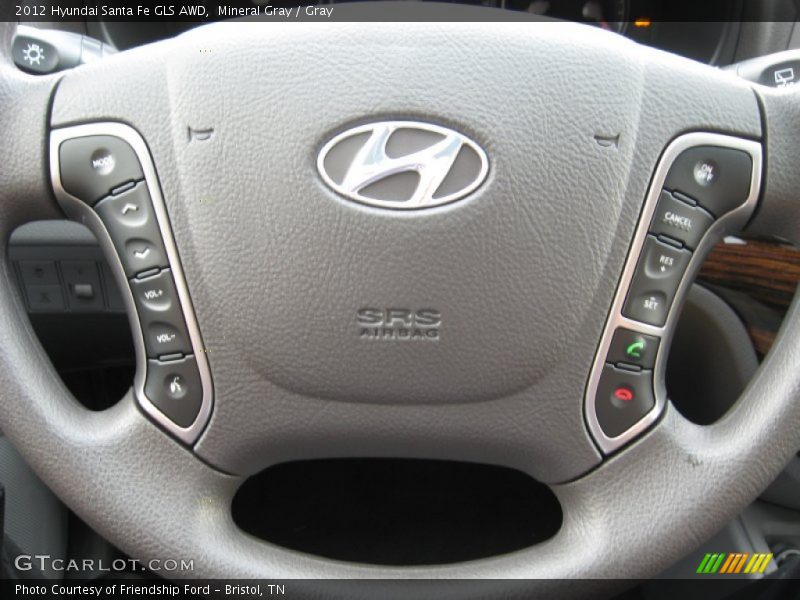 Mineral Gray / Gray 2012 Hyundai Santa Fe GLS AWD
