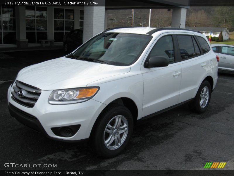 Glacier White / Gray 2012 Hyundai Santa Fe GLS AWD