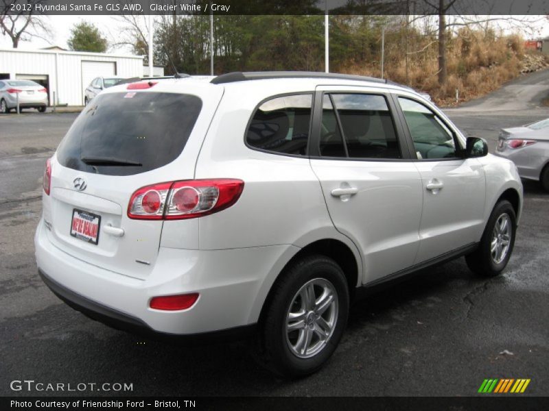 Glacier White / Gray 2012 Hyundai Santa Fe GLS AWD