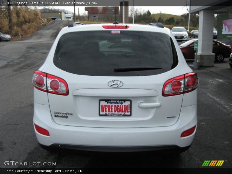 Glacier White / Gray 2012 Hyundai Santa Fe GLS AWD