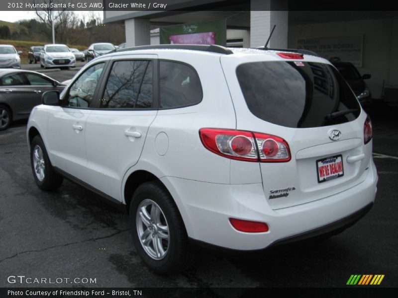 Glacier White / Gray 2012 Hyundai Santa Fe GLS AWD