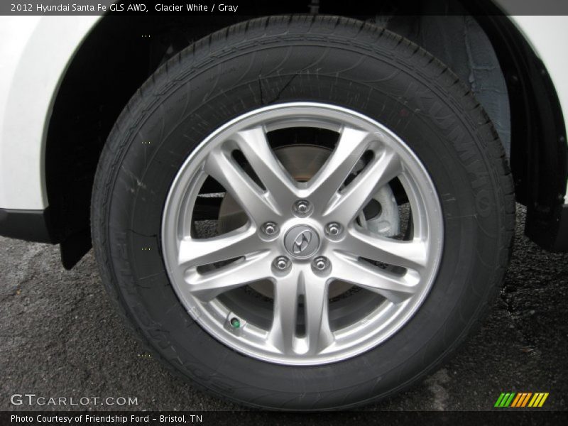 Glacier White / Gray 2012 Hyundai Santa Fe GLS AWD