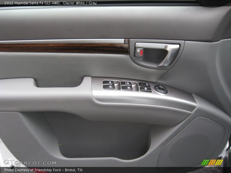 Glacier White / Gray 2012 Hyundai Santa Fe GLS AWD