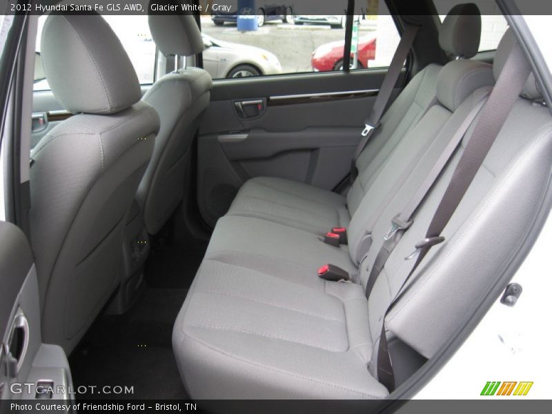 Glacier White / Gray 2012 Hyundai Santa Fe GLS AWD
