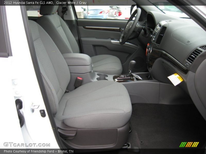 Glacier White / Gray 2012 Hyundai Santa Fe GLS AWD
