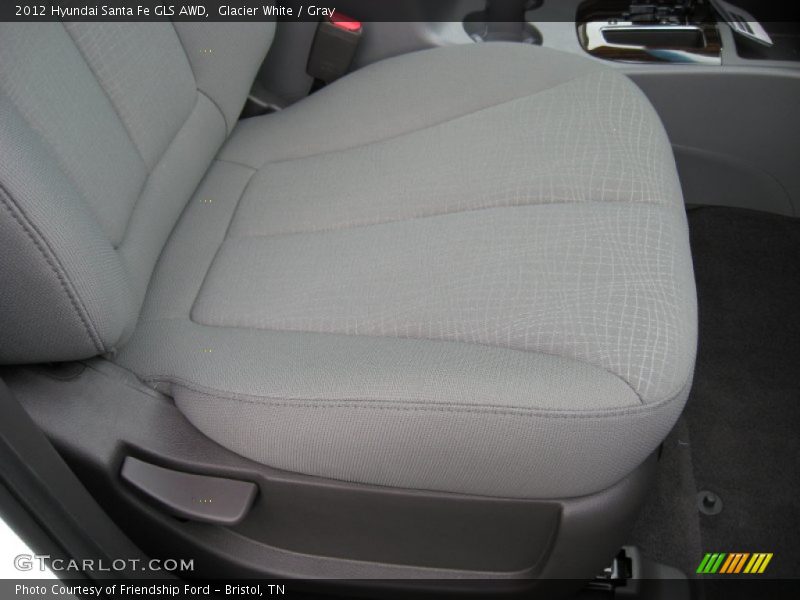 Glacier White / Gray 2012 Hyundai Santa Fe GLS AWD