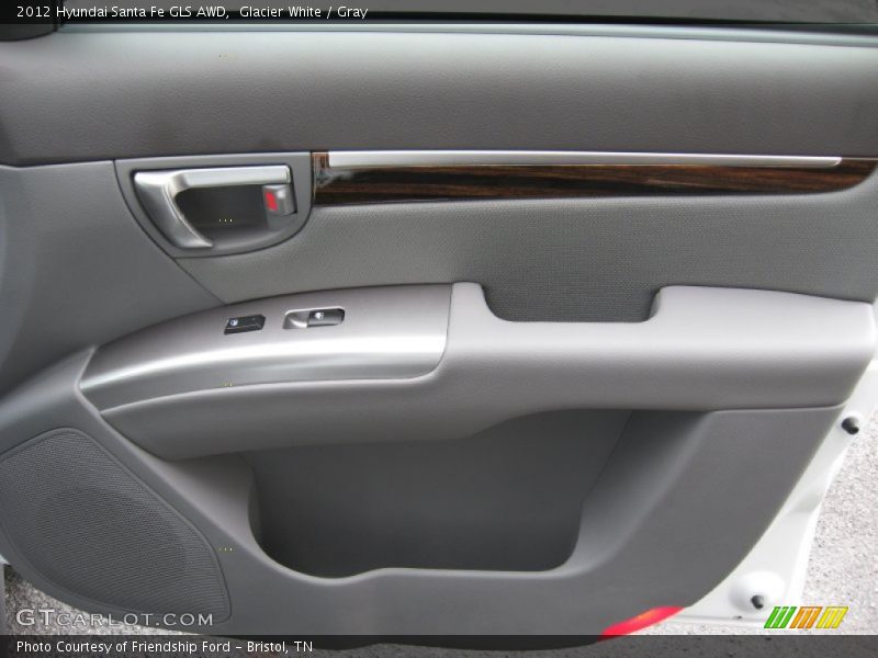 Glacier White / Gray 2012 Hyundai Santa Fe GLS AWD