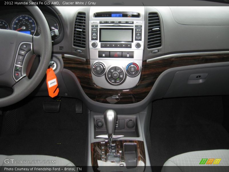 Glacier White / Gray 2012 Hyundai Santa Fe GLS AWD