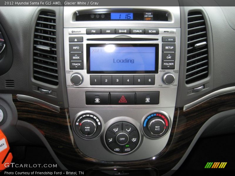 Glacier White / Gray 2012 Hyundai Santa Fe GLS AWD