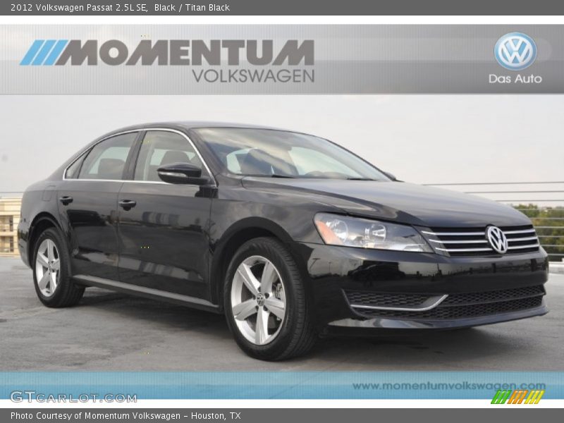 Black / Titan Black 2012 Volkswagen Passat 2.5L SE