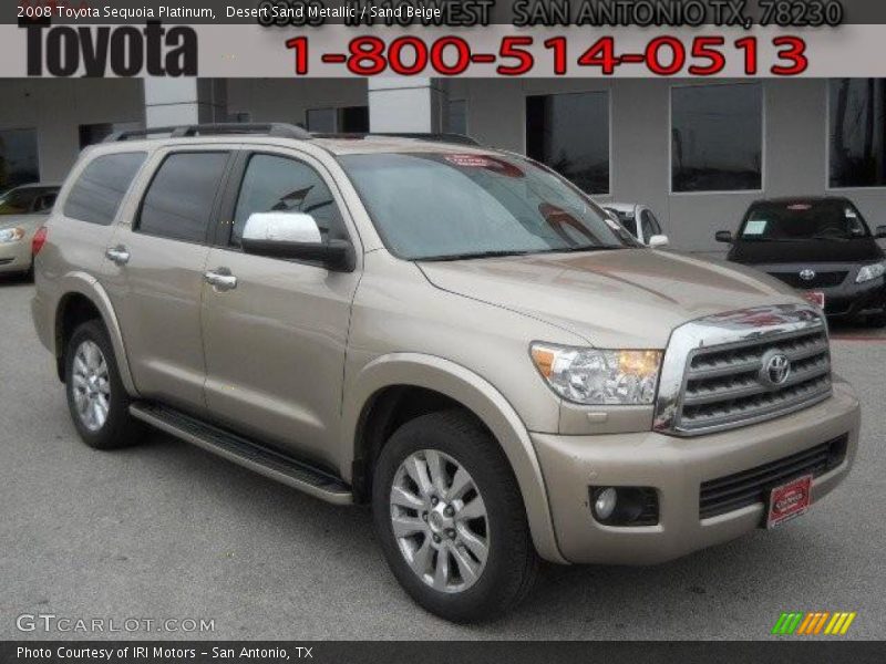 Desert Sand Metallic / Sand Beige 2008 Toyota Sequoia Platinum