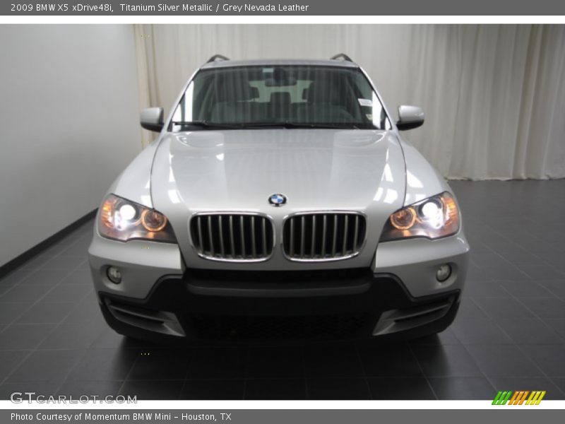 Titanium Silver Metallic / Grey Nevada Leather 2009 BMW X5 xDrive48i