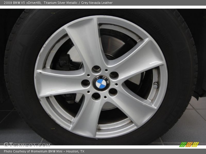 Titanium Silver Metallic / Grey Nevada Leather 2009 BMW X5 xDrive48i