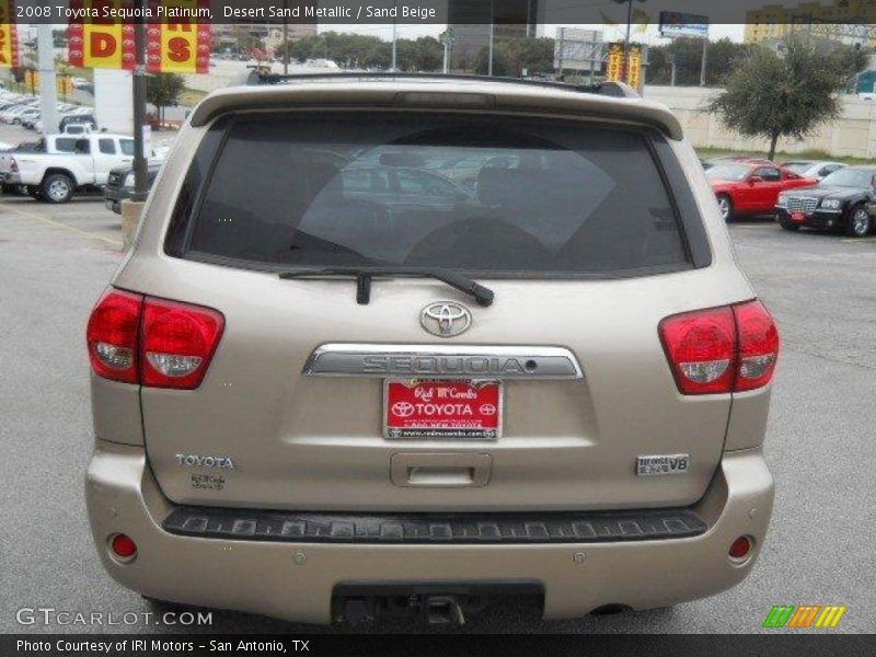 Desert Sand Metallic / Sand Beige 2008 Toyota Sequoia Platinum