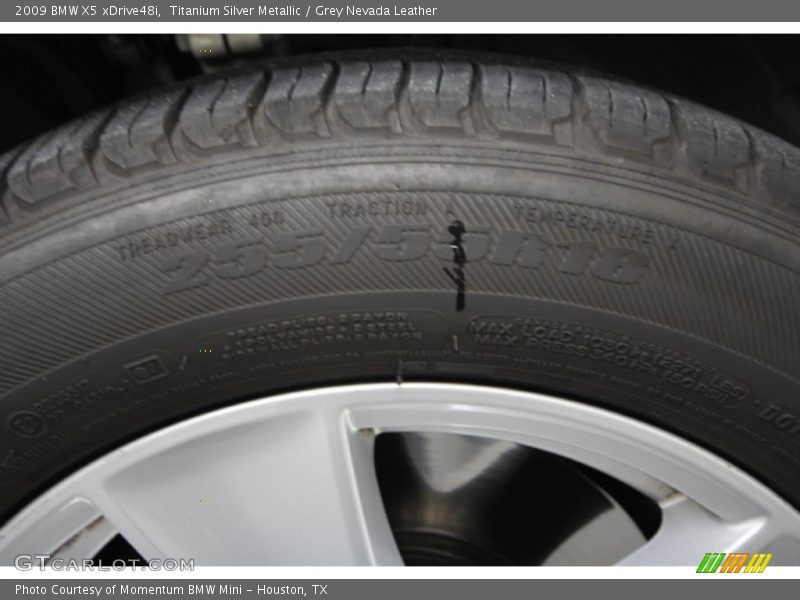 Titanium Silver Metallic / Grey Nevada Leather 2009 BMW X5 xDrive48i