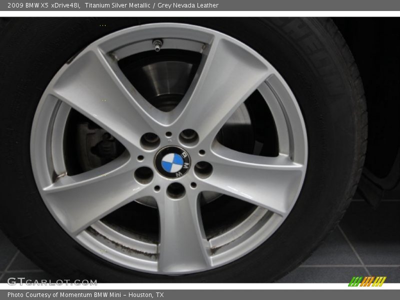 Titanium Silver Metallic / Grey Nevada Leather 2009 BMW X5 xDrive48i
