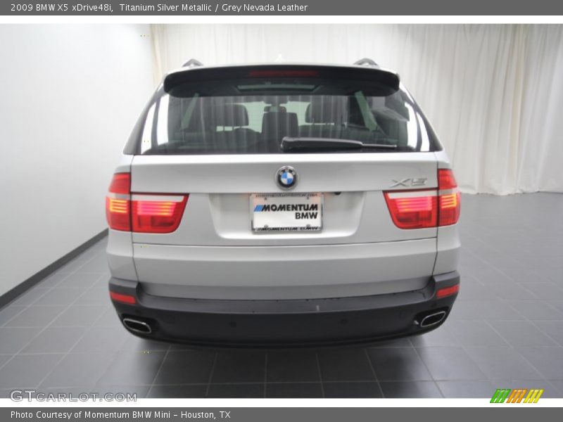 Titanium Silver Metallic / Grey Nevada Leather 2009 BMW X5 xDrive48i