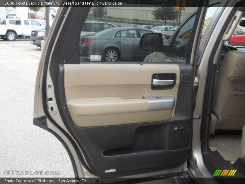 Desert Sand Metallic / Sand Beige 2008 Toyota Sequoia Platinum