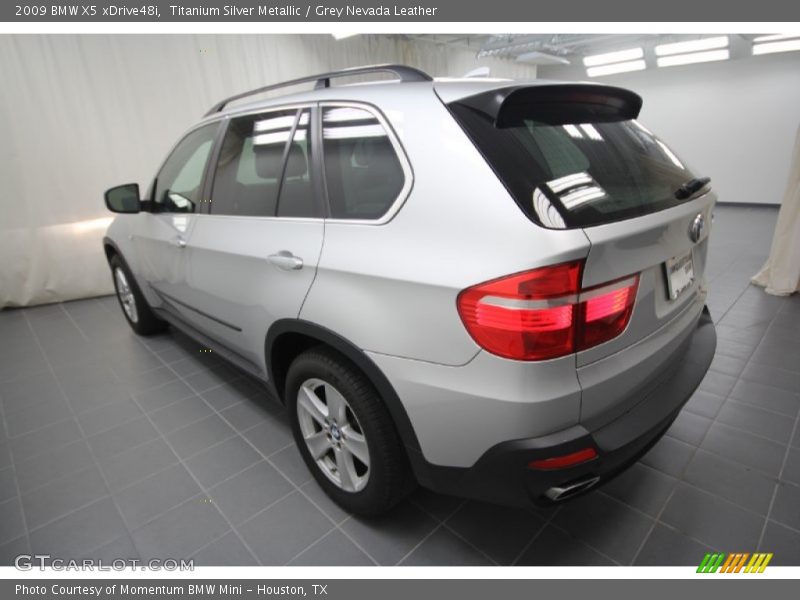 Titanium Silver Metallic / Grey Nevada Leather 2009 BMW X5 xDrive48i